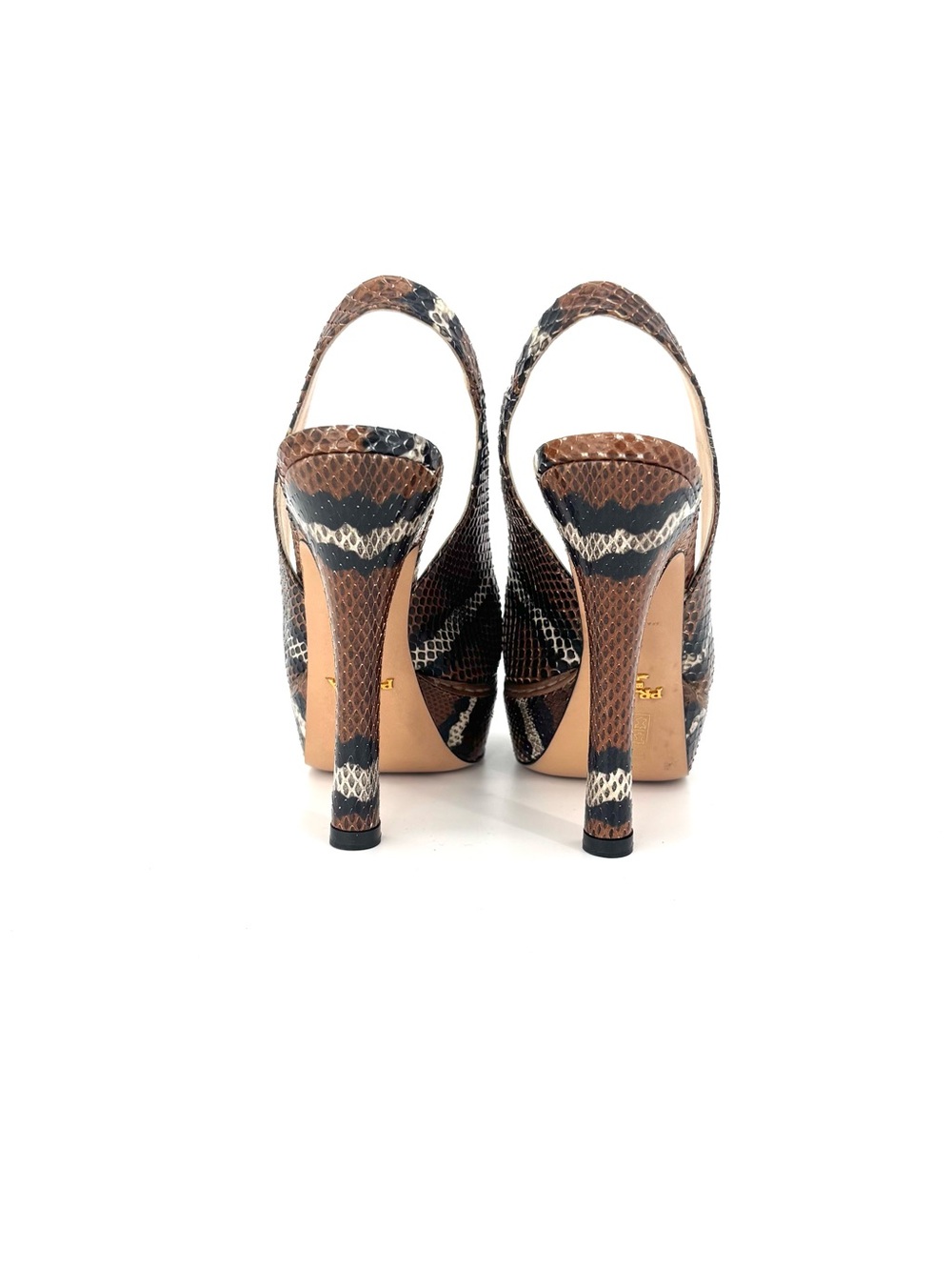 Prada SS 2009 Snakeskin Platform Slingback High Heel Pumps 36.5 - Picture 4 of 10